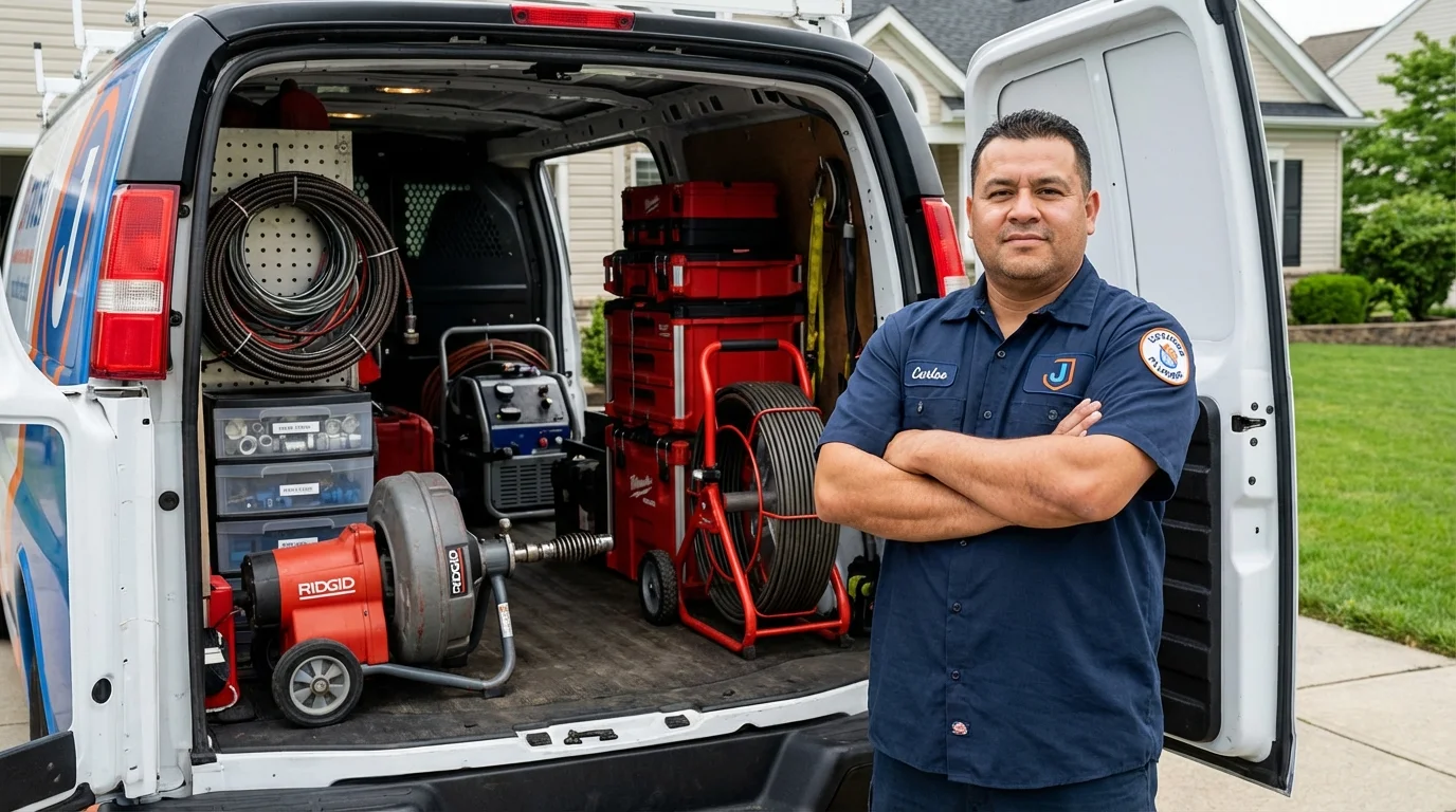 Professional drain cleaning equipment and Johns Plumbing LLC plumber in Pocatello