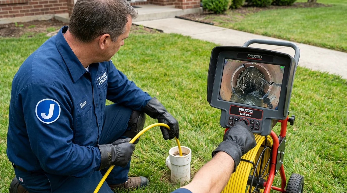 Sewer camera inspection being performed by Johns Plumbing LLC in Pocatello